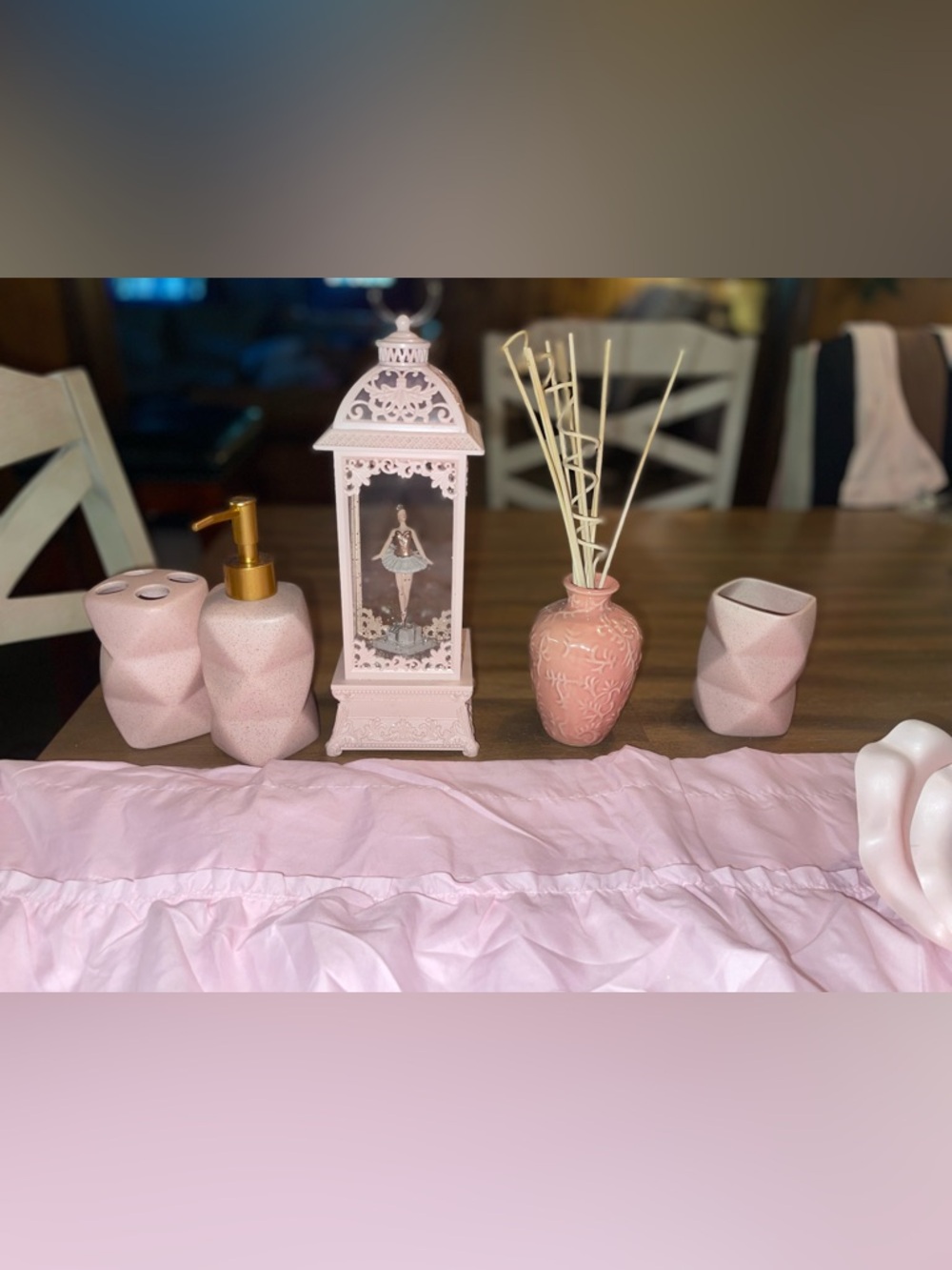 Balletcore Pink Bathroom Decor Set Coquette Vanity Accessories Bundle